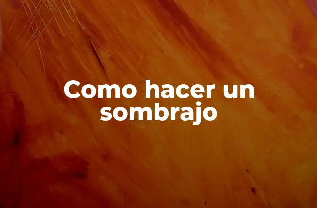 Como Hacer un Sombrajo 2 ¿Qué es un sombrajo y para qué sirve?
