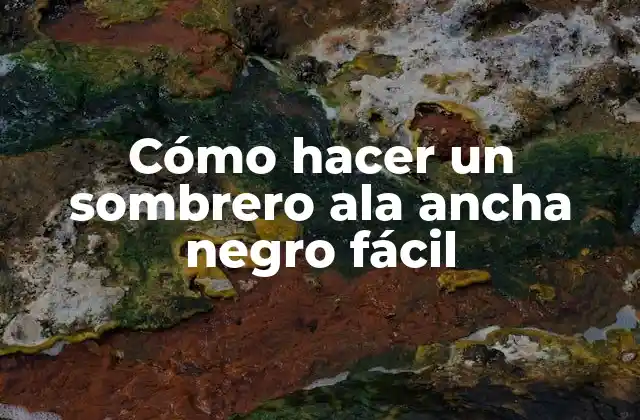 Cómo Hacer un Sombrero Ala Ancha Negro Fácil
