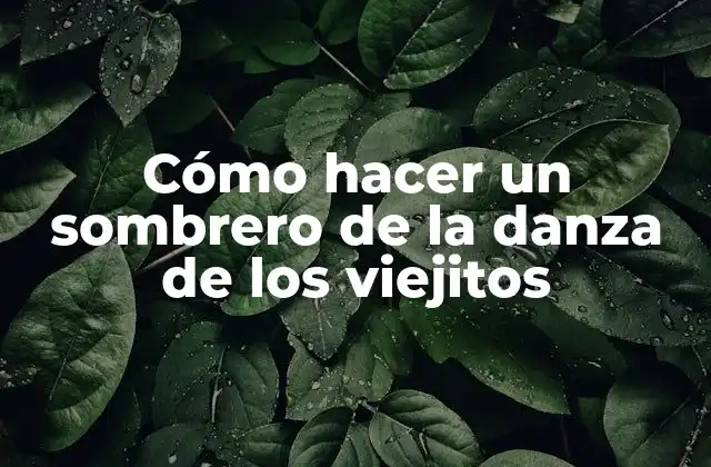 Cómo Hacer un Sombrero de la Danza de los Viejitos