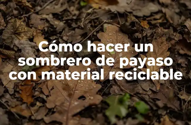 Cómo Hacer un Sombrero de Payaso con Material Reciclable