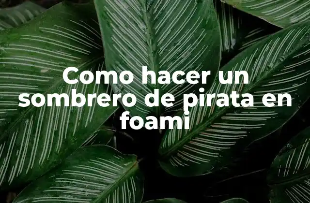 Como Hacer un Sombrero de Pirata en Foami