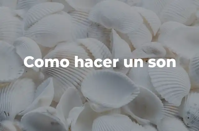 Como Hacer un Son