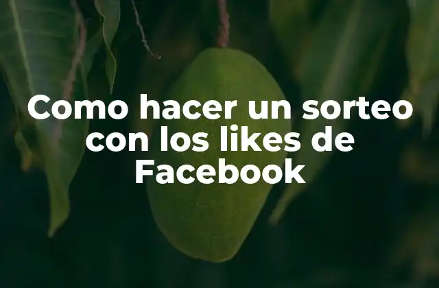 Como Hacer un Sorteo con los Likes de Facebook 2 Cómo hacer un sorteo con los likes de Facebook