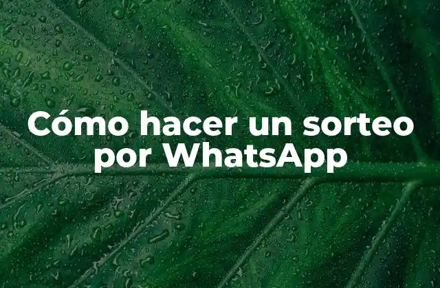 Cómo Hacer un Sorteo por Whatsapp