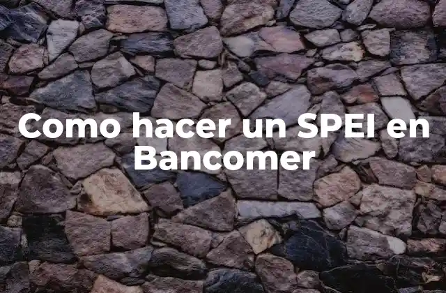 Como Hacer un Spei en Bancomer
