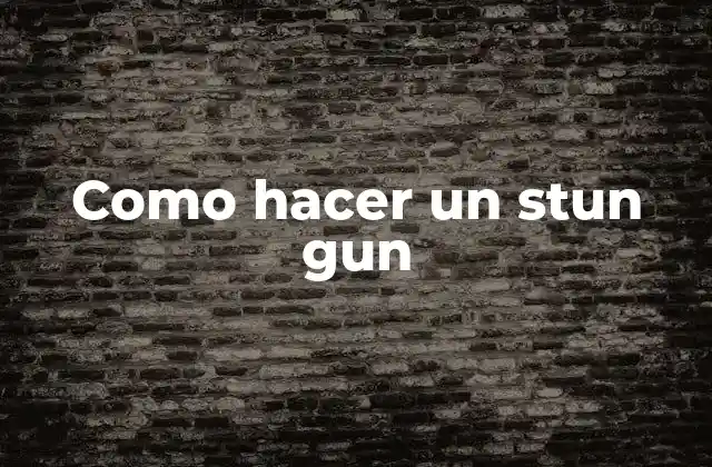 Como Hacer un Stun Gun