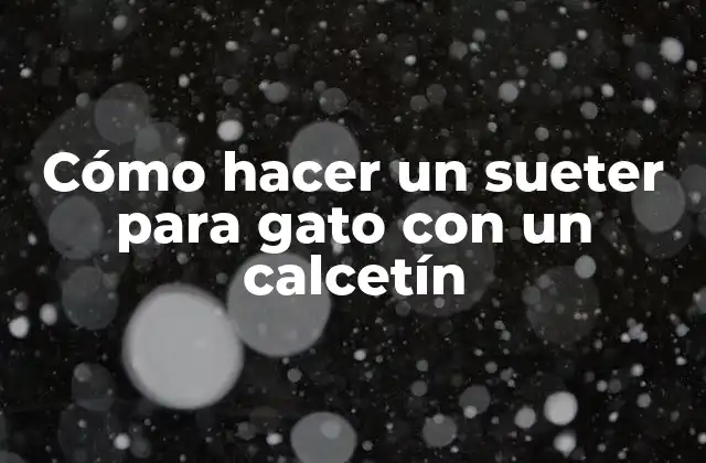 Cómo Hacer un Sueter para Gato con un Calcetín