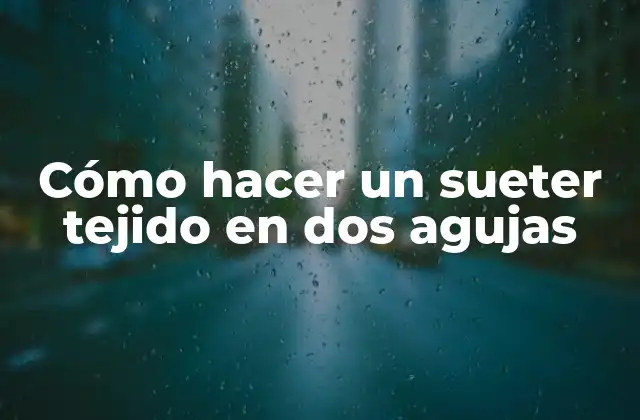 Cómo Hacer un Sueter Tejido en Dos Agujas