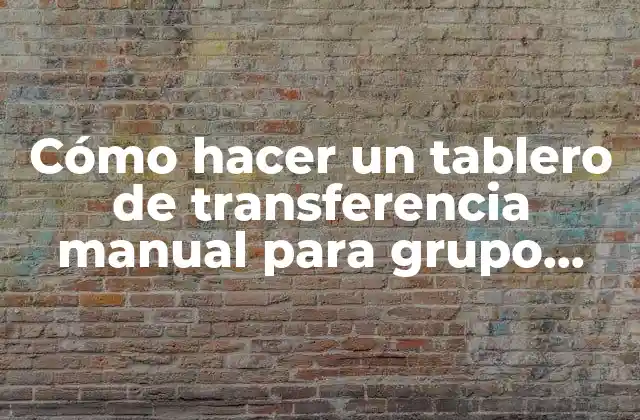 Cómo Hacer un Tablero de Transferencia Manual para Grupo Electrógeno