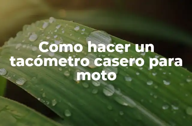 Como Hacer un Tacómetro Casero para Moto