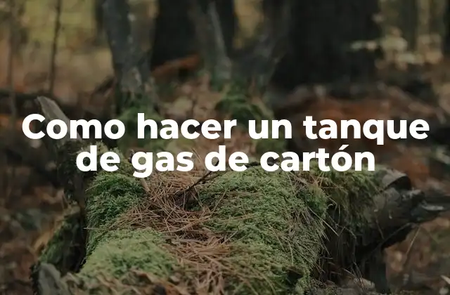 Como Hacer un Tanque de Gas de Cartón