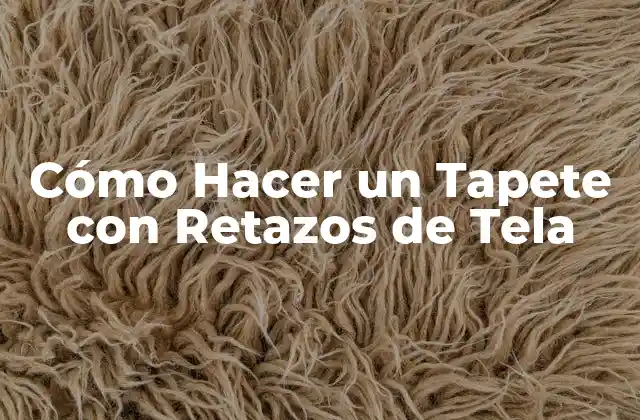 Cómo Hacer un Tapete con Retazos de Tela