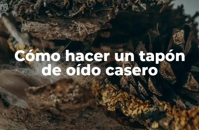 Cómo Hacer un Tapón de Oído Casero