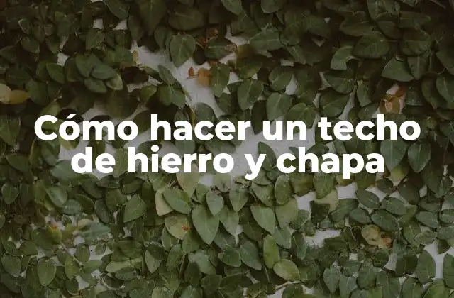 Cómo Hacer un Techo de Hierro y Chapa