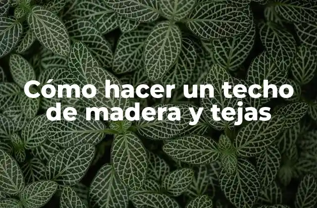 Cómo Hacer un Techo de Madera y Tejas