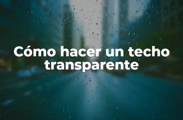 Cómo Hacer un Techo Transparente