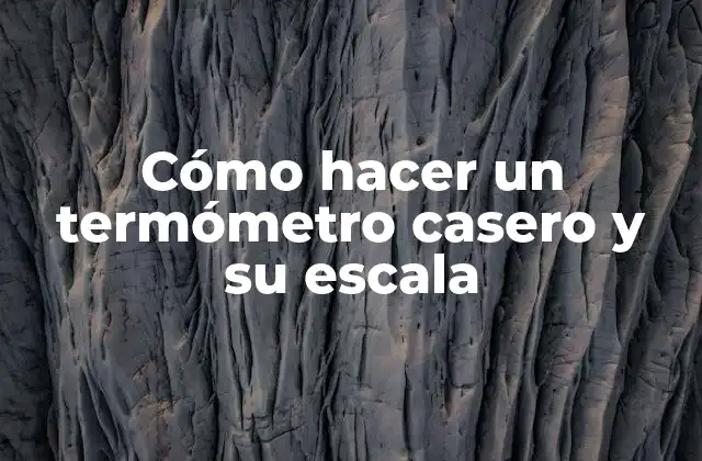 Cómo Hacer un Termómetro Casero y Su Escala