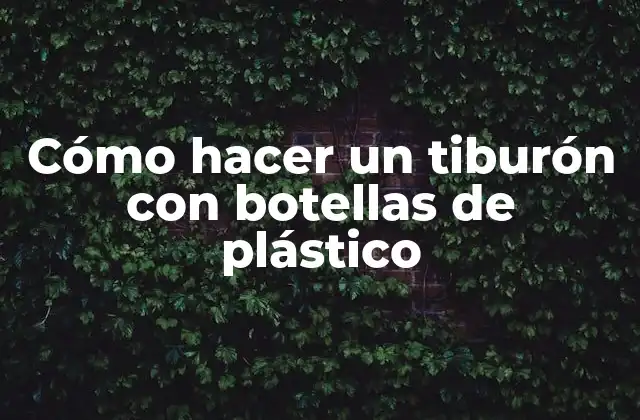 Cómo Hacer un Tiburón con Botellas de Plástico