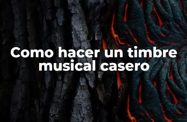 Como Hacer un Timbre Musical Casero