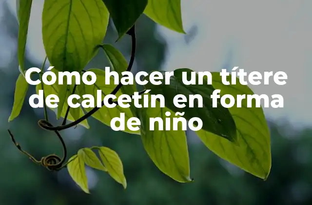 Cómo Hacer un Títere de Calcetín en Forma de Niño