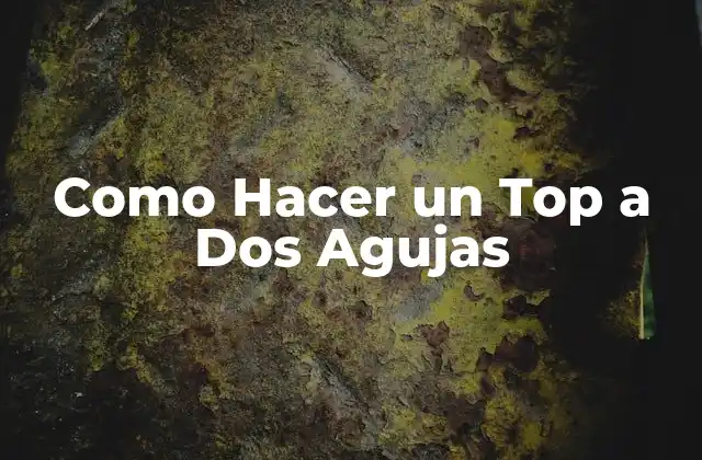 Como Hacer un Top a Dos Agujas