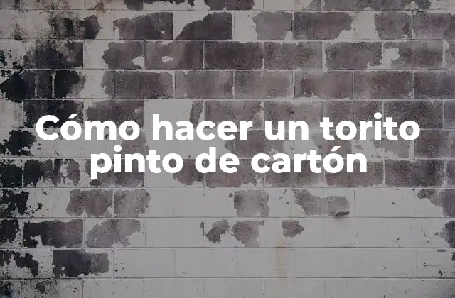 Cómo Hacer un Torito Pinto de Cartón