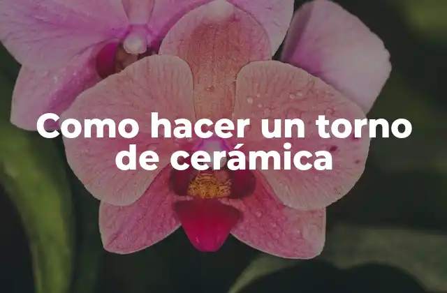 Como Hacer un Torno de Cerámica