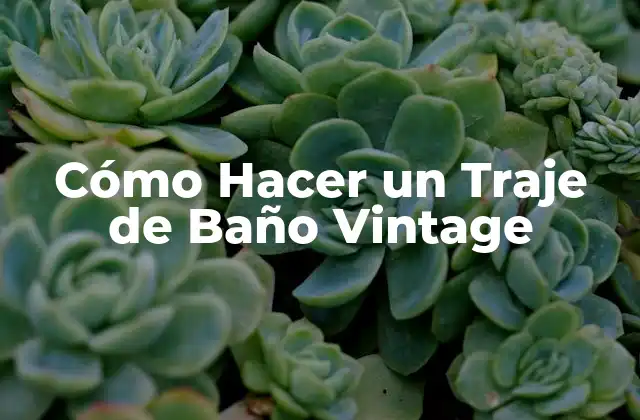 Cómo Hacer un Traje de Baño Vintage