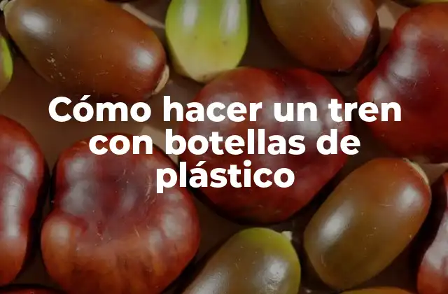 Cómo Hacer un Tren con Botellas de Plástico