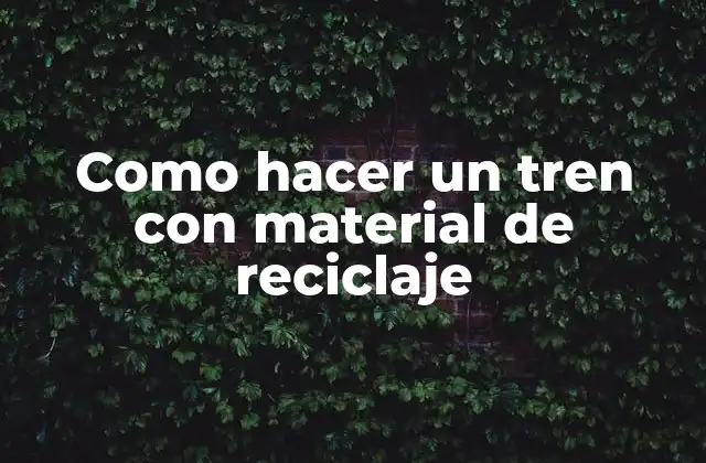 Como Hacer un Tren con Material de Reciclaje 2 Como hacer un tren con material de reciclaje