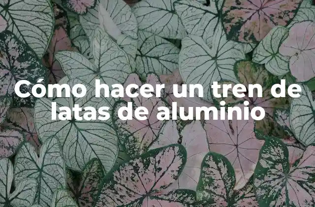 Cómo Hacer un Tren de Latas de Aluminio