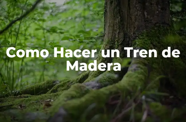 Como Hacer un Tren de Madera