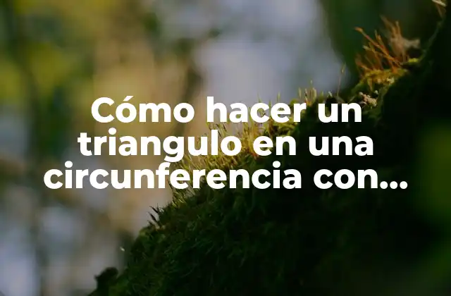 Cómo Hacer un Triangulo en una Circunferencia con Transportador