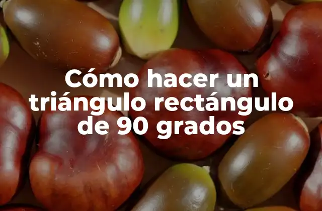 Cómo Hacer un Triángulo Rectángulo de 90 Grados