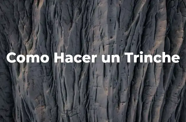 Como Hacer un Trinche
