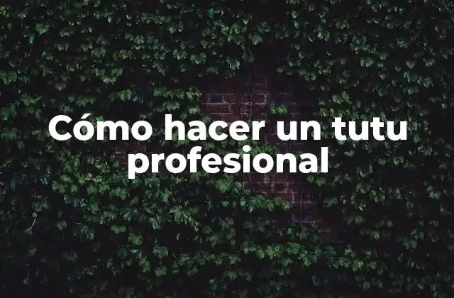 Cómo Hacer un Tutu Profesional