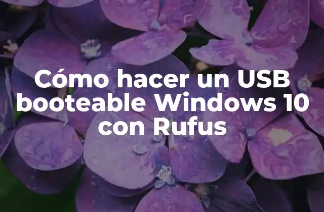 Cómo Hacer un Usb Booteable Windows 10 con Rufus