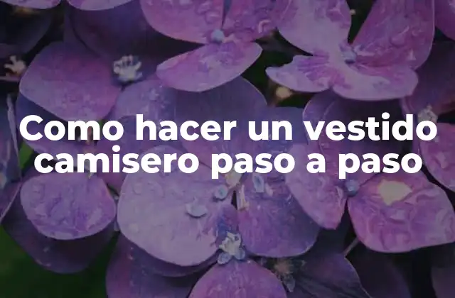 Como Hacer un Vestido Camisero Paso a Paso