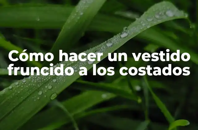 Cómo Hacer un Vestido Fruncido a los Costados
