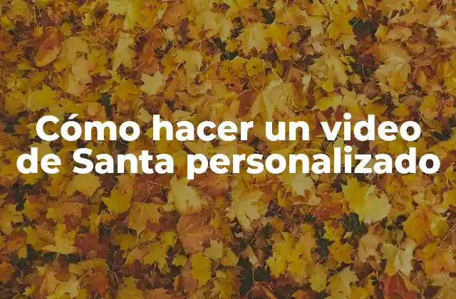 Cómo Hacer un Video de Santa Personalizado