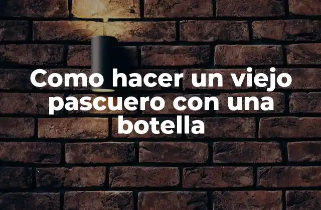 Como Hacer un Viejo Pascuero con una Botella