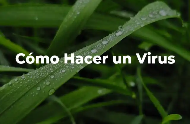 Cómo Hacer un Virus