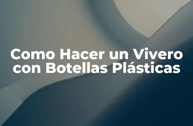 Como Hacer un Vivero con Botellas Plásticas 2 ¿Qué es un Vivero con Botellas Plásticas?