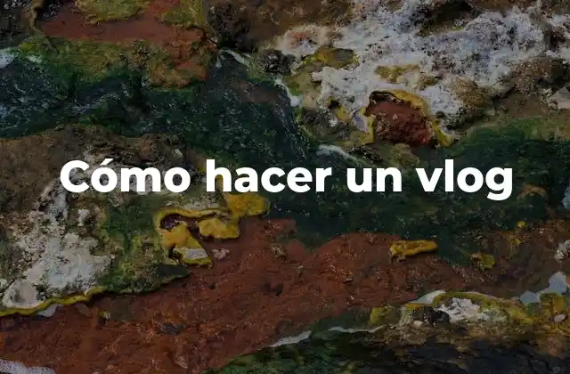 Cómo Hacer un Vlog