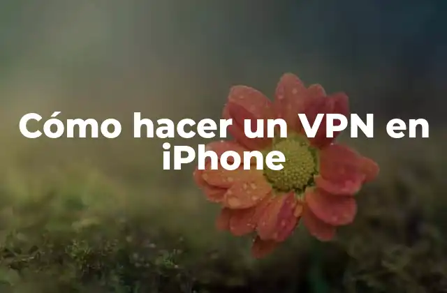 Cómo Hacer un Vpn en Iphone