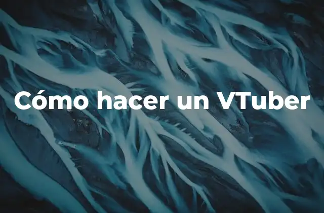 Cómo Hacer un Vtuber