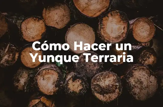 Cómo Hacer un Yunque Terraria