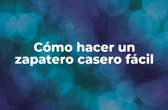 Cómo Hacer un Zapatero Casero Fácil