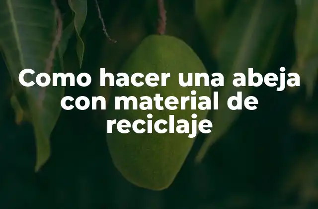 Crea una abeja con material de reciclaje