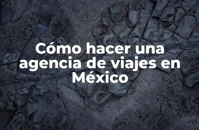 Cómo Hacer una Agencia de Viajes en México